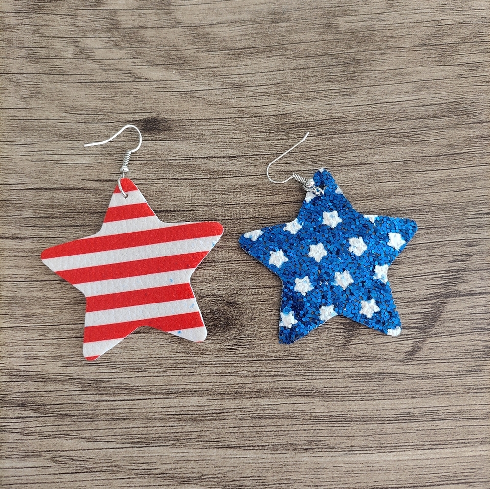 NWT Faux Leather Earrings